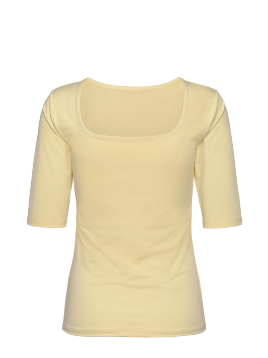 BILLIE 2/4 T-SHIRT - YELLOW - ROSEMUNDE
