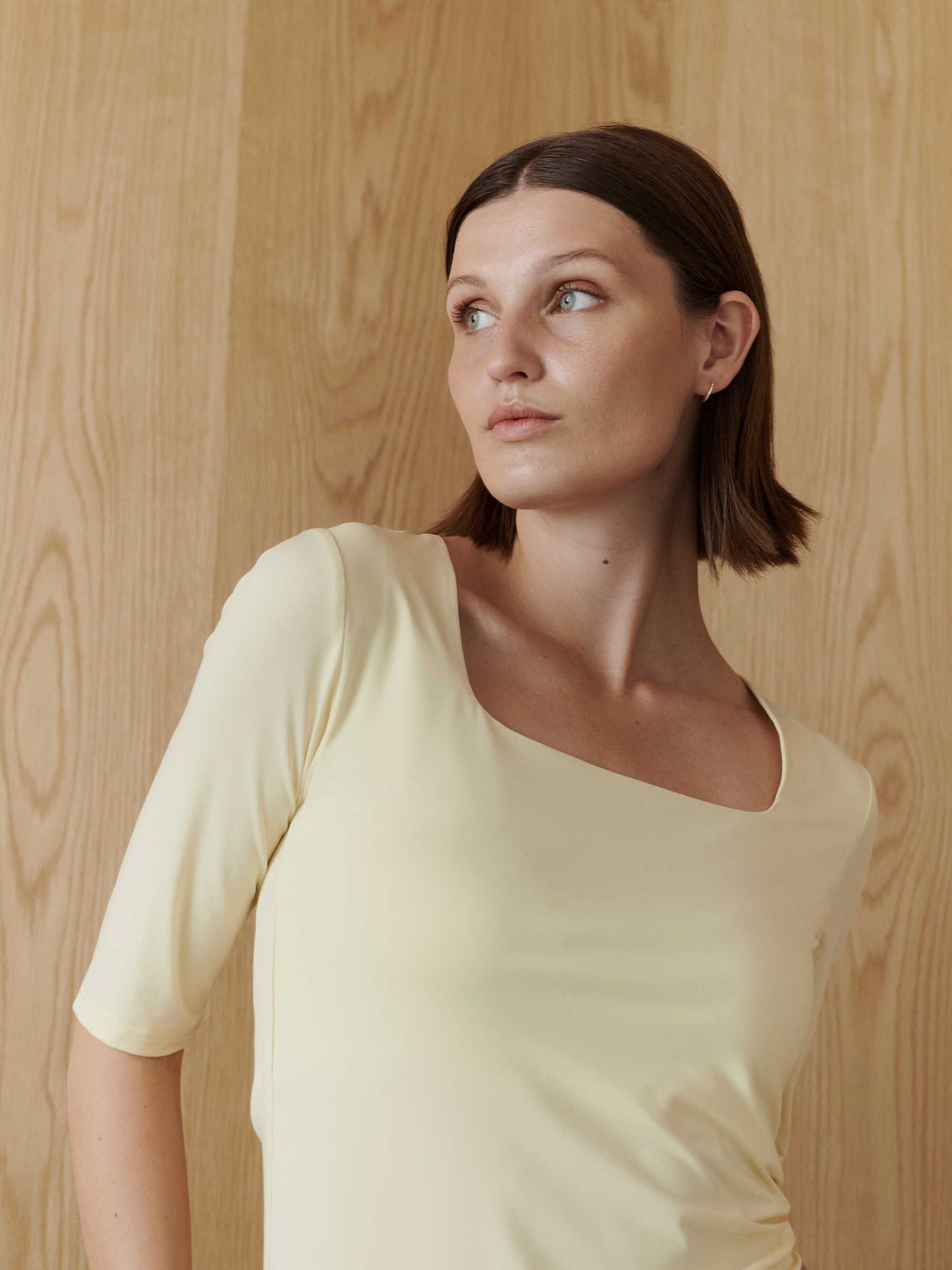 BILLIE 2/4 T-SHIRT - YELLOW - ROSEMUNDE