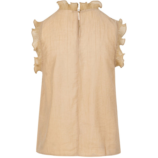 TOP WITH RUFFLES - MOON ROCK - COSTER COPENHAGEN
