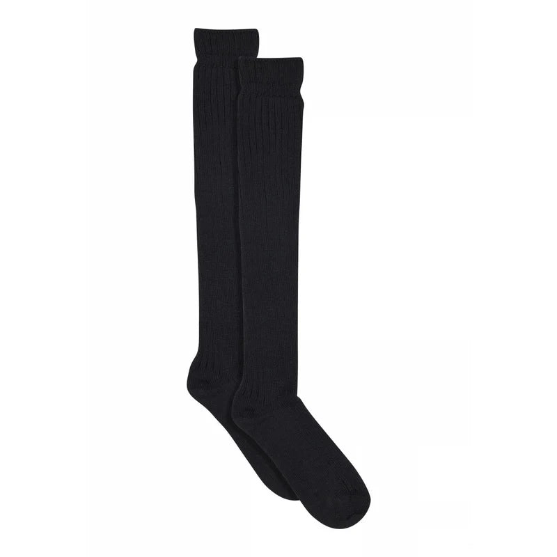 MEGAN KNEE SOCKS - SORT/BRUN MELANGE - SNEAKY FOX