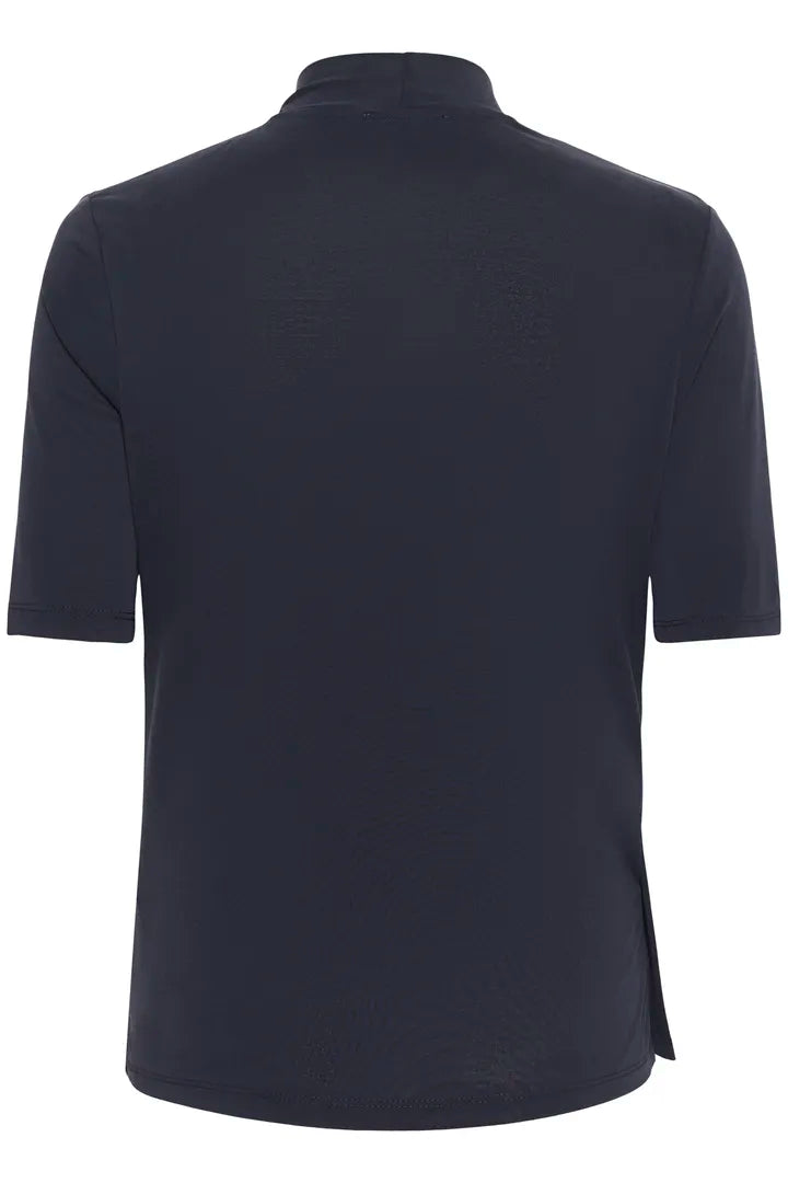 COLUMBINE WRAP BLOUSE - NAVY - SOAKED IN LUXURY