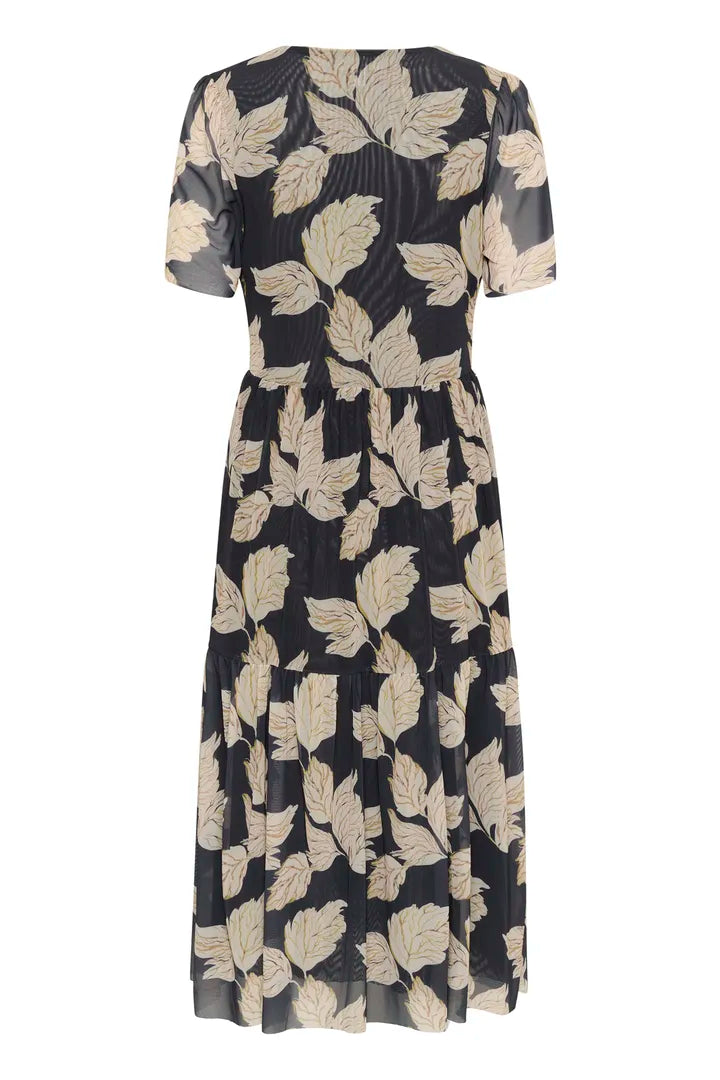 ALDORA DRESS - NAVY LEAF - SOAKED IN LUXURY