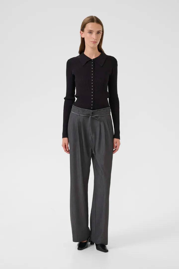 KBRO SOLID PANTS - GREY MELANGE - KAREN BY SIMONSEN