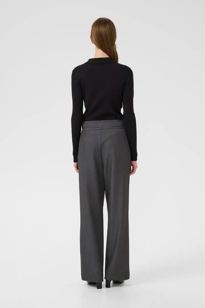 KBRO SOLID PANTS - GREY MELANGE - KAREN BY SIMONSEN