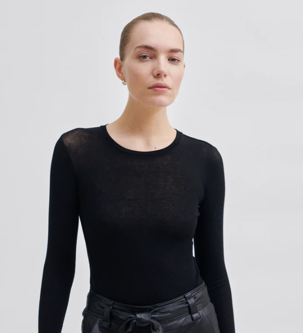 MATIMA O-NECK - SORT - SECOND FEMALE