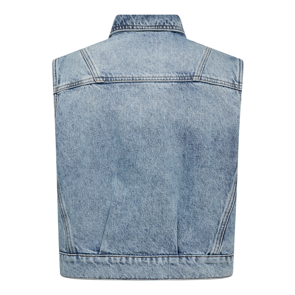 BOWIE DENIM VEST - CO'COUTURE