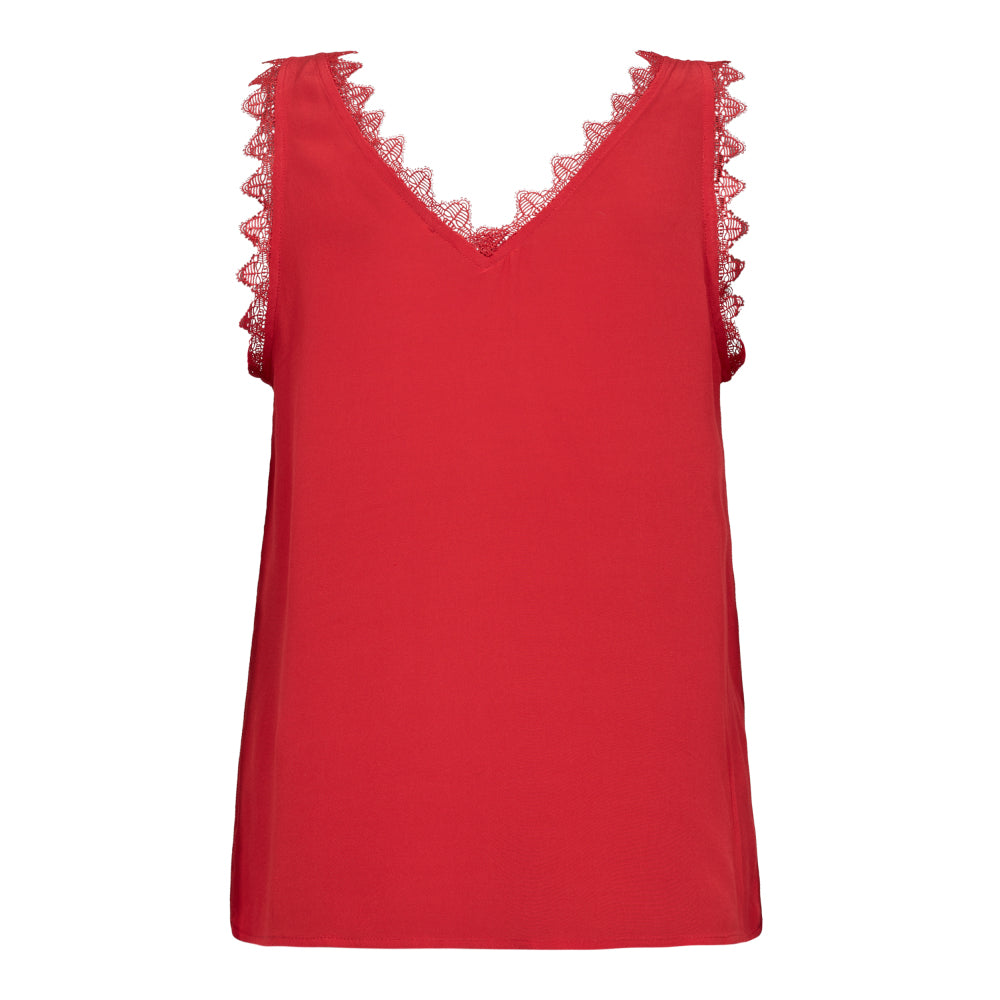 PERIN LACE SINGLET - RØD - CO'COUTURE