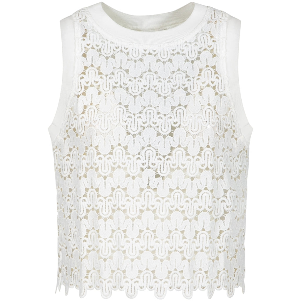 LACE TOP  - HVID - COSTER COPENHAGEN