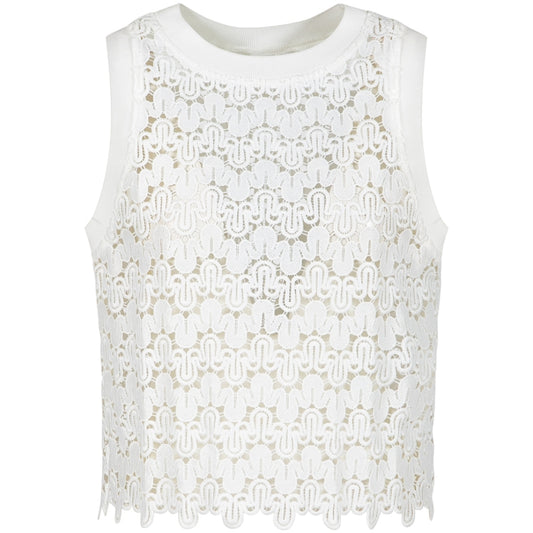LACE TOP  - HVID - COSTER COPENHAGEN