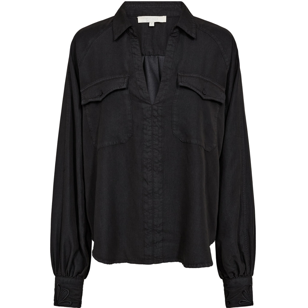LOVISE BLOUSE - SORT - GOSSIA