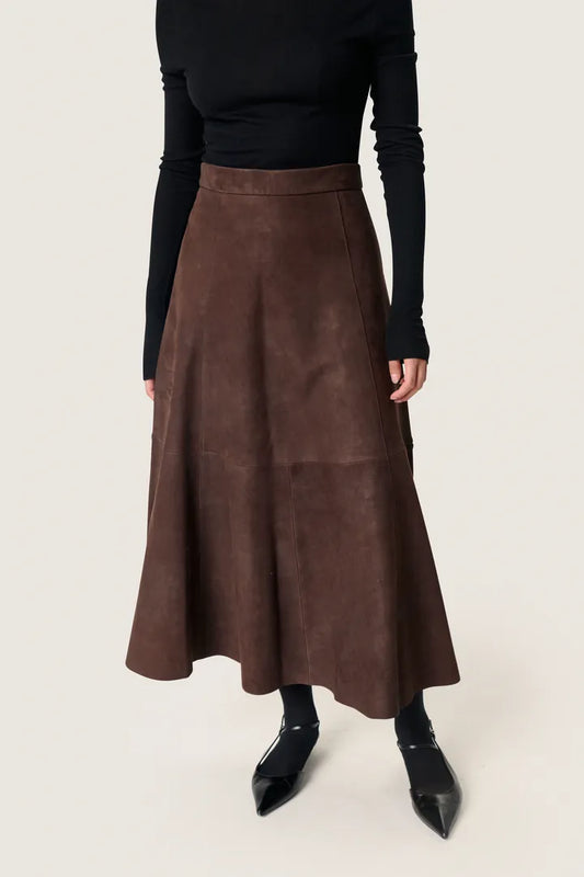 PARVATI LEATHER SKIRT - SOAKED IN LUXURY