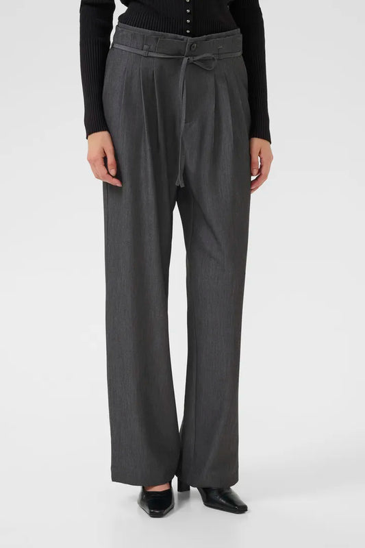 KBRO SOLID PANTS - GREY MELANGE - KAREN BY SIMONSEN