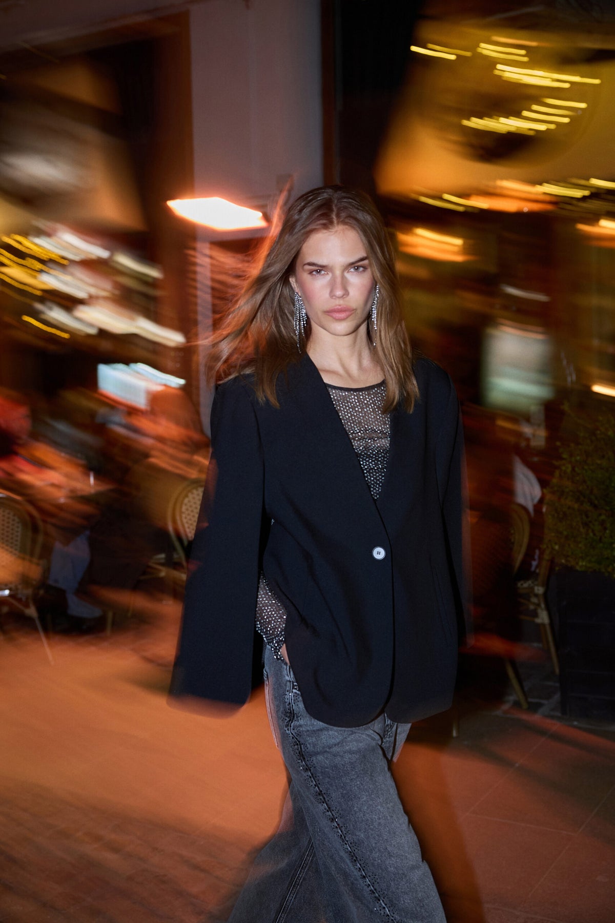 VOLA CAPE BUTTON BLAZER - CO'COUTURE