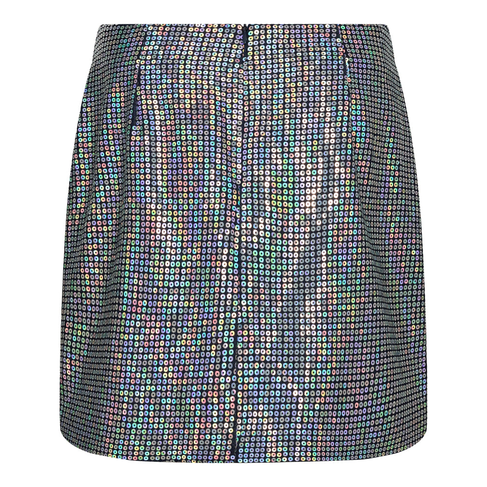 SEQUIN DENIM SKIRT - CO'COUTURE