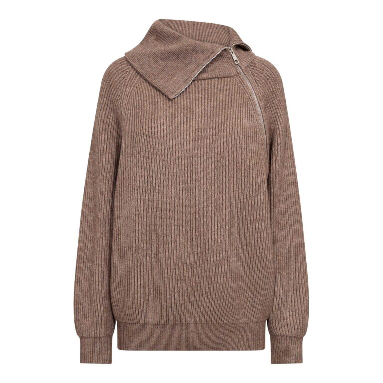 ROW ZIP ROLL-NECK KNIT - CO'COUTURE