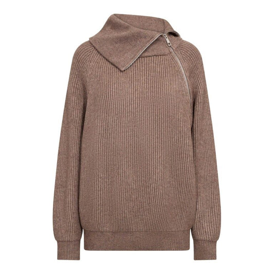 ROW ZIP ROLL-NECK KNIT - CO'COUTURE