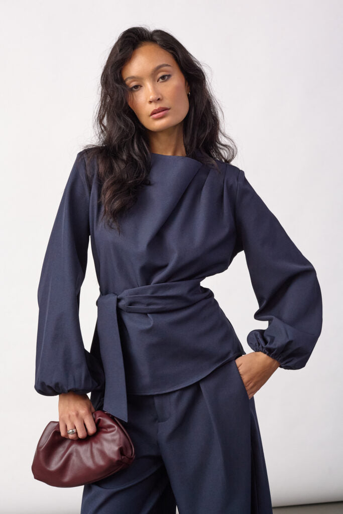 LUNA TIE BLOUSE - CO'COUTURE
