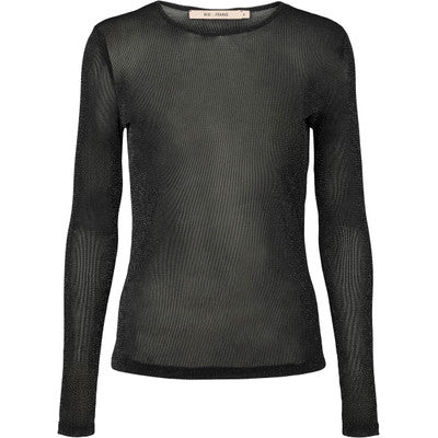 ROUND NECK BLOUSE - SORT - REU DE FEMME