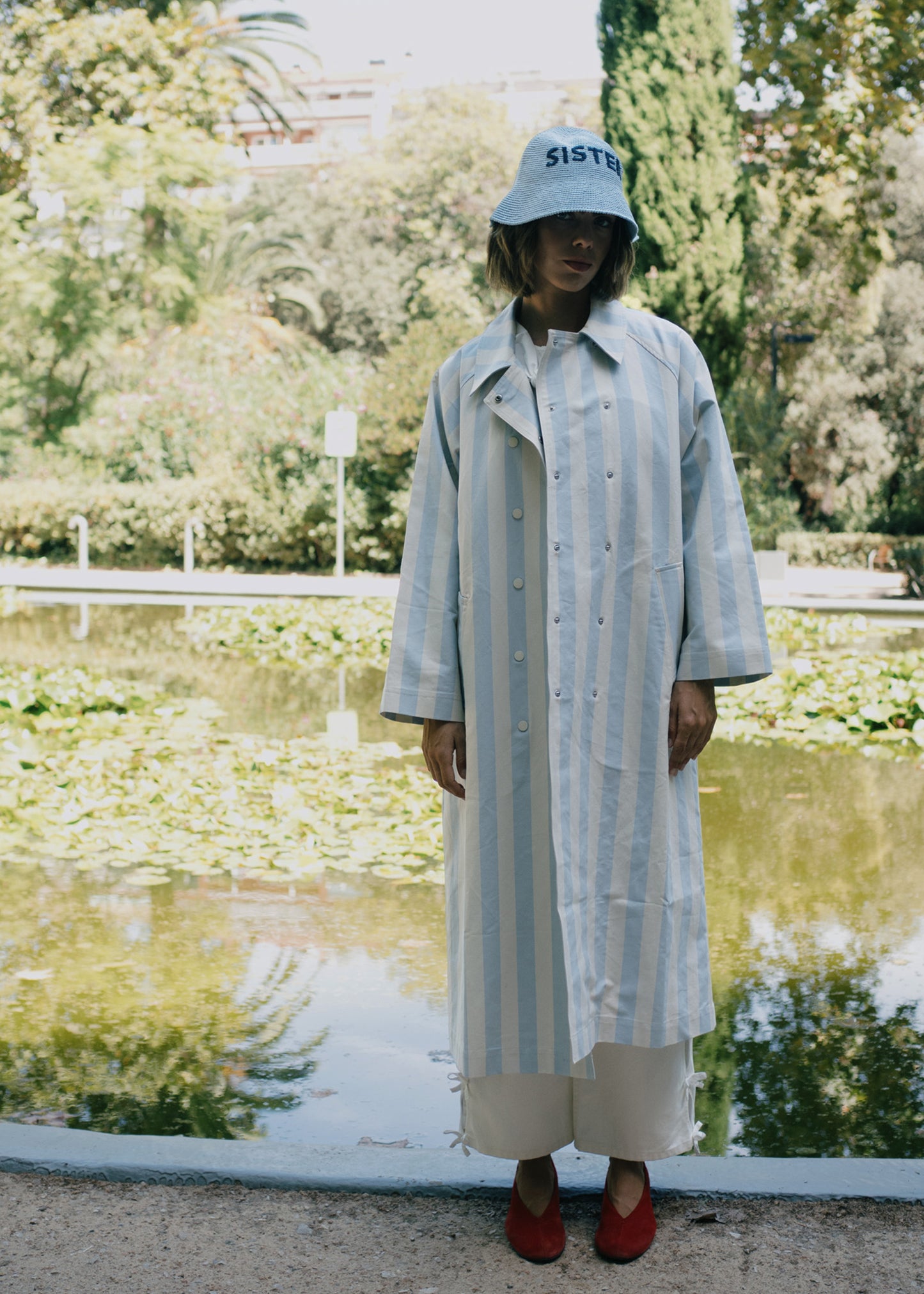 STRIPED TRENCH COAT - TINY BIG SISTER