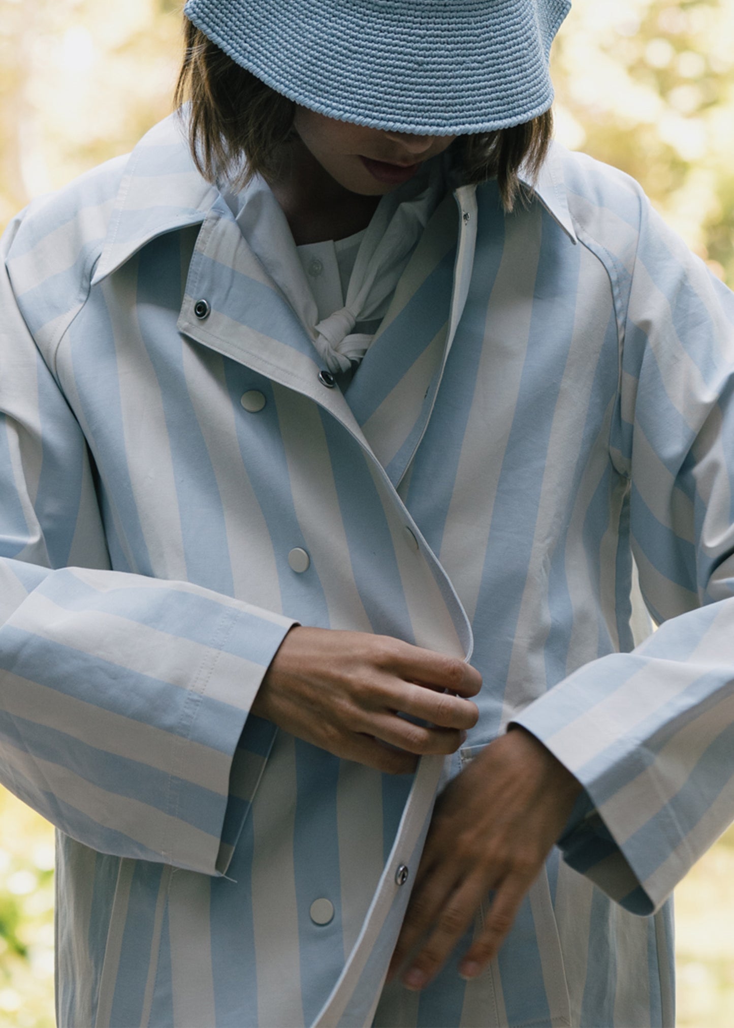 STRIPED TRENCH COAT - TINY BIG SISTER