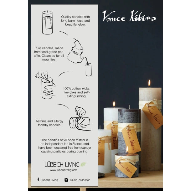 TIMBER CANDLE - H 15CM - LÜBECH LIVING