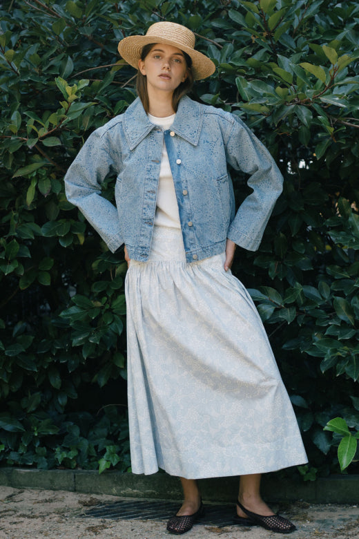 LACE DENIM JACKET