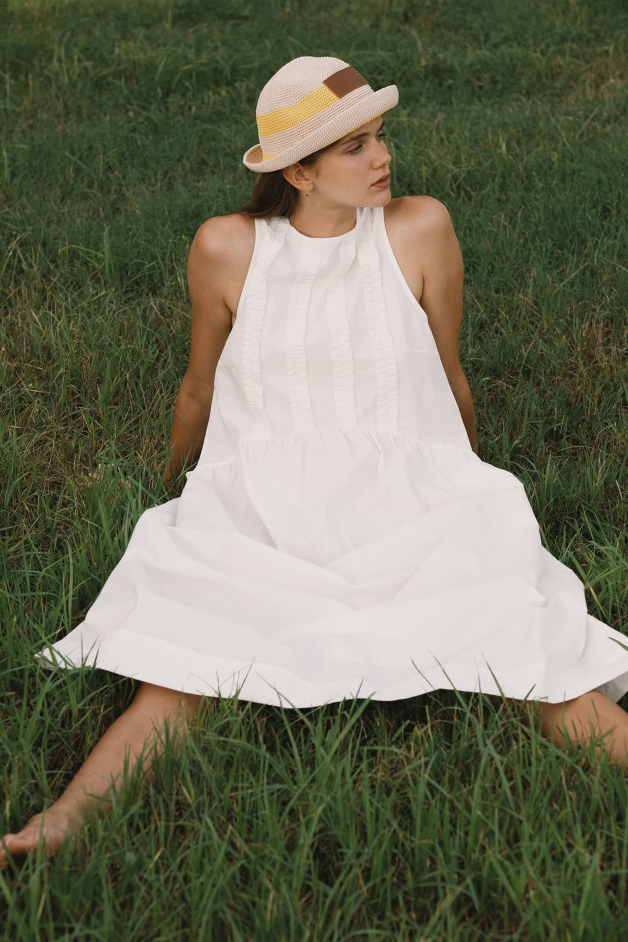 LOW BACK FRILL DRESS - TINY BIG SISTER