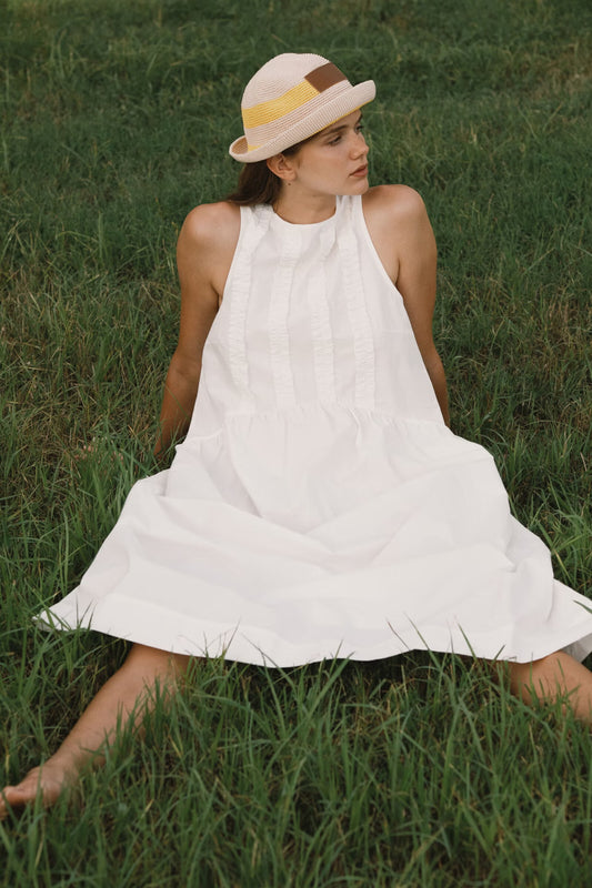 LOW BACK FRILL DRESS - TINY BIG SISTER