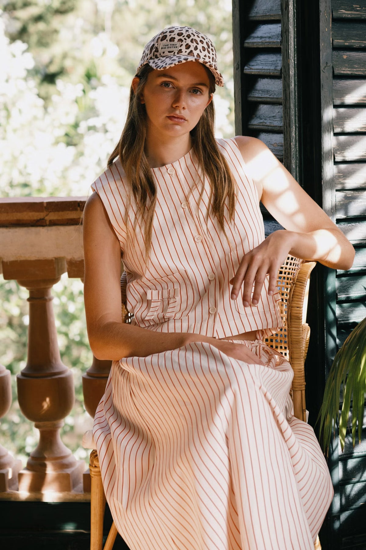 THIN STRIPE BOW SKIRT - TINY BIG SISTER