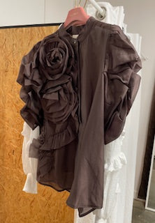 ANNSOFI BLOUSE - COFFEE - GOSSIA