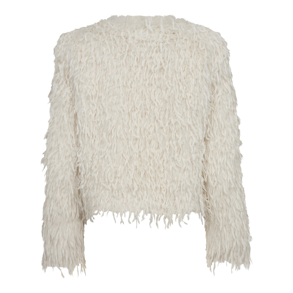 FEATHER FAUX FUR JACKET - CO'COUTURE