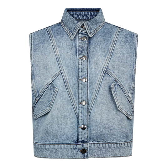 BOWIE DENIM VEST - CO'COUTURE
