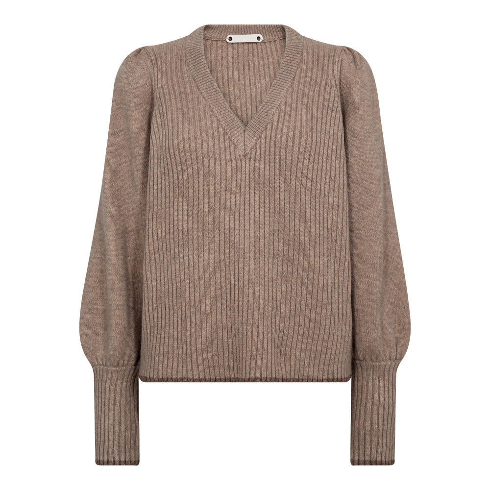 ROW PUFF RIB V-KNIT - CO'COUTURE