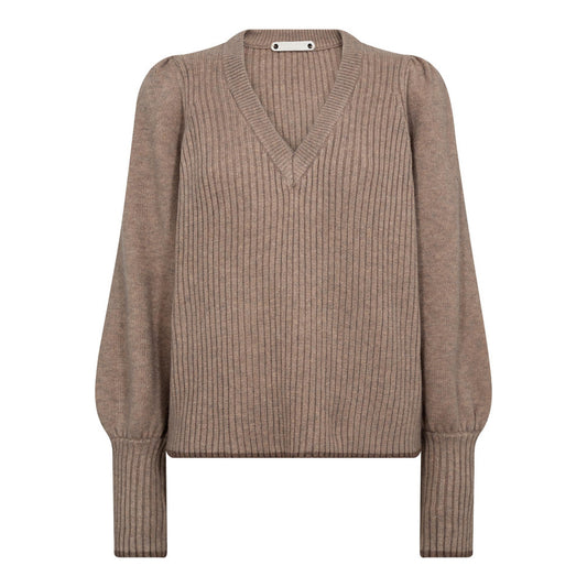 ROW PUFF RIB V-KNIT - CO'COUTURE