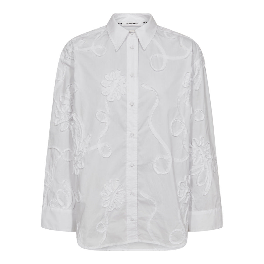 XAVIER FLOWER SHIRT - HVID - CO´COUTURE