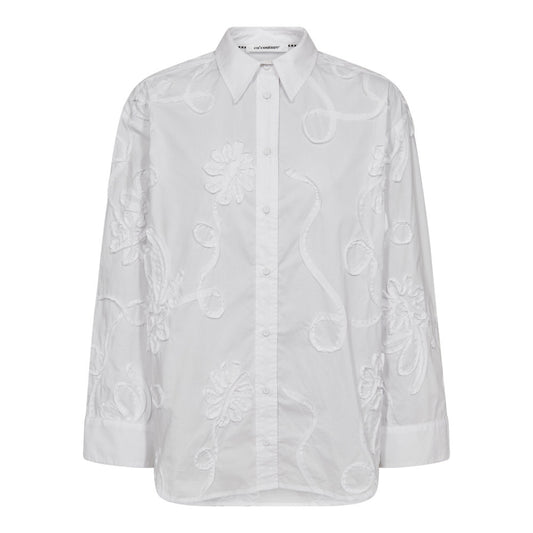 XAVIER FLOWER SHIRT - HVID - CO´COUTURE