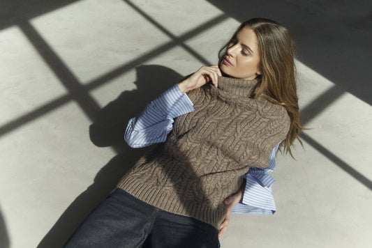 ROW CABLE KNIT VEST - CO'COUTURE