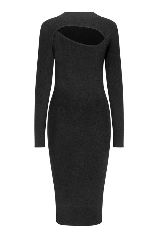 CANILLY KNIT DRESS - BLACK - SECOND FEMALE